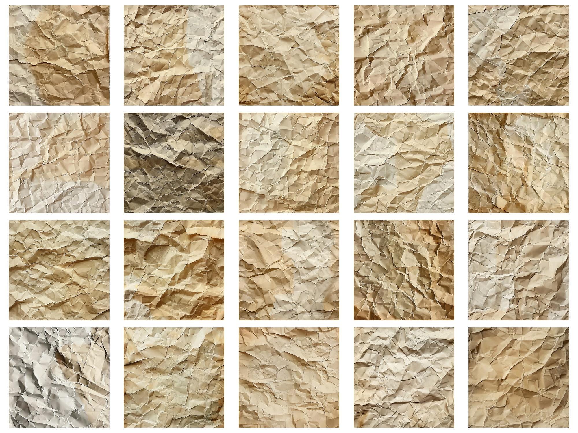 Crumpled Paper Photoshop PAT Pattern & Procreate Texture Brush, 100 ...