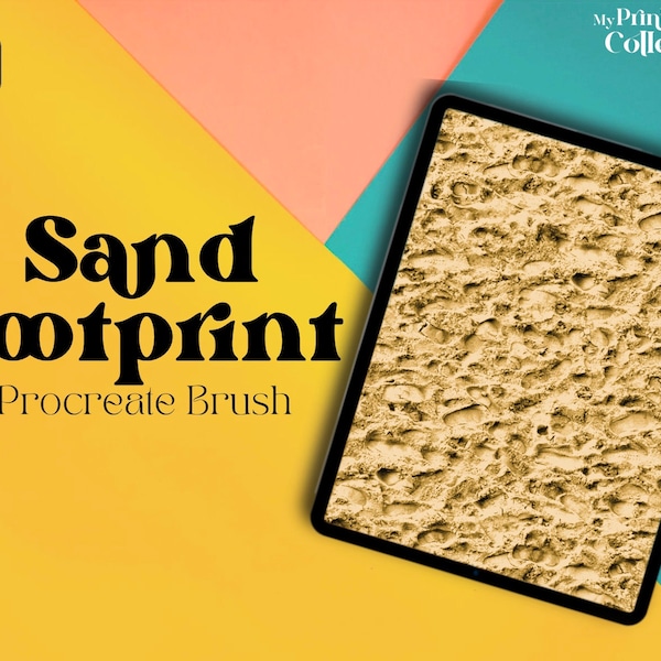 Sand Footprints Ground Procreate Single Brush, Cracked Floor, Concrete, Rocky Stones, Concrete Pebble, Cobblestones, Wood, Mud, Sand, Clay