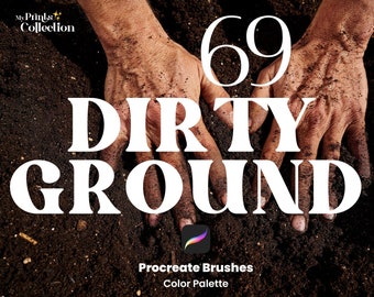 Motif de pinceau pour sol sale, texture procréée - Ensemble de 69 pinceaux pour texture transparente, outil de conception de texture numérique