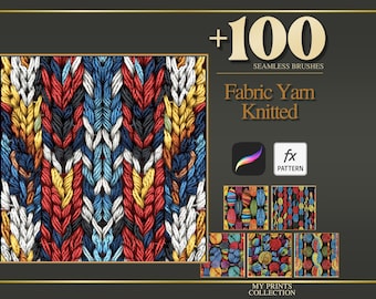 Pincel de textura para Procreate y patrón PAT para Photoshop: más de 100 pinceles de textura sin costuras, herramienta de diseño de textura digital