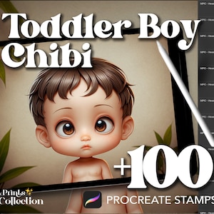 100+ hoofd voortplanten peuter jongen chibi postzegels, lichaam figuur pose schets cartoon manga anime, digitale download, digitale kunst, voortplanten borstel