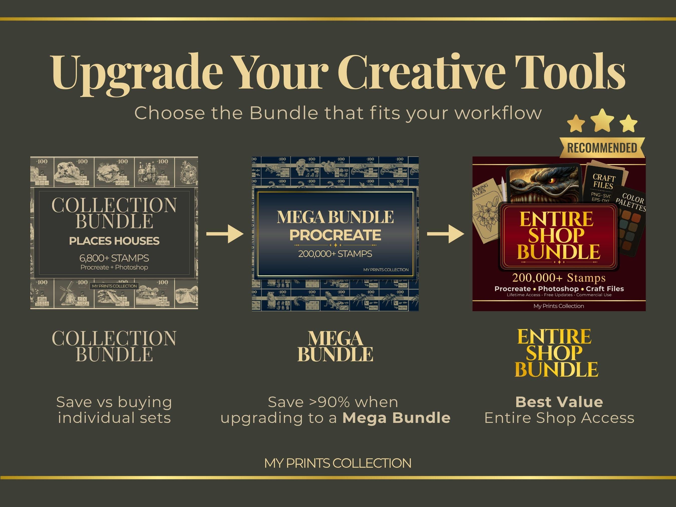Fantasy Village Procreate Stamps & Photoshop Brushes – 100+ Place House ...