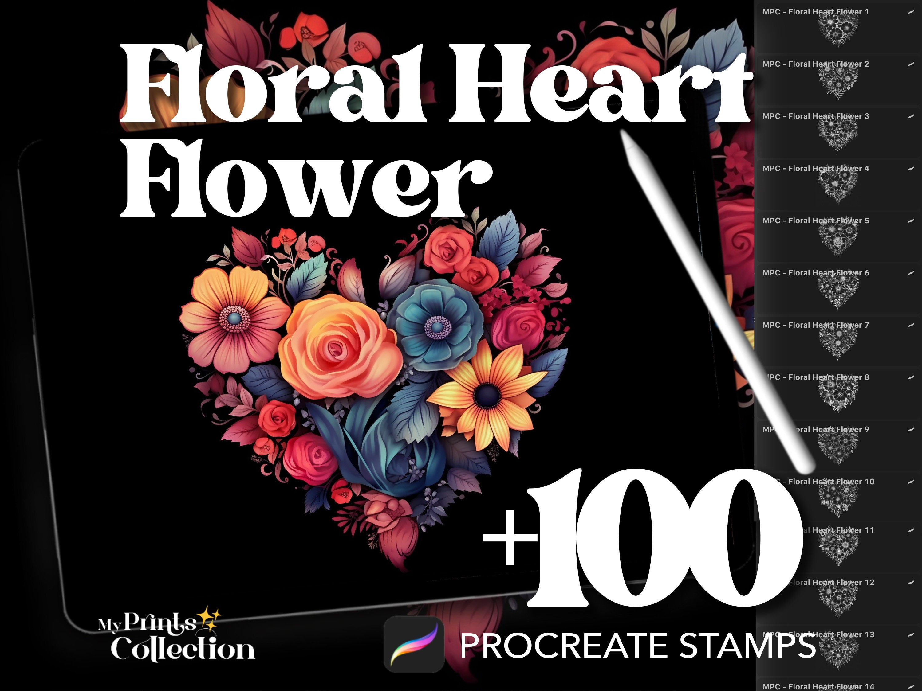 100+ Floral Stamps Procreate Graphic by myprintscollection · Creative  Fabrica