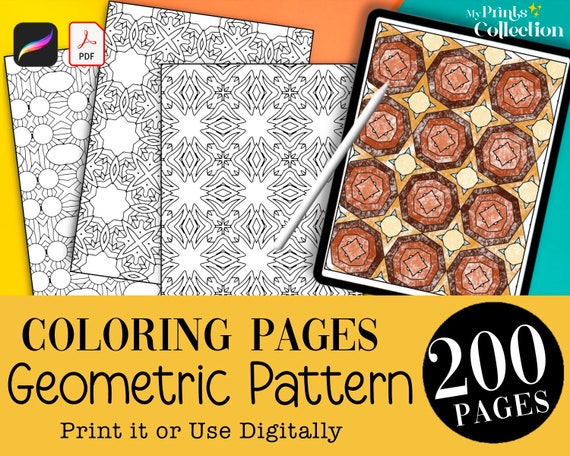 Geometric Pattern Coloring Book: Features 50+ coloring pages of Amazing  Geometric & Repeat Patterns for Adult Beginners, Older Kids, Teens and  Seniors (Paperback), Blue Willow Bookshop