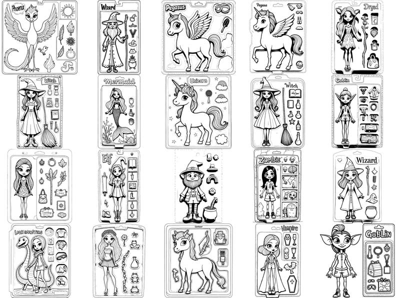 Action Figure Whimsical Procreate Stamps & Photoshop Brushes – 100 ...