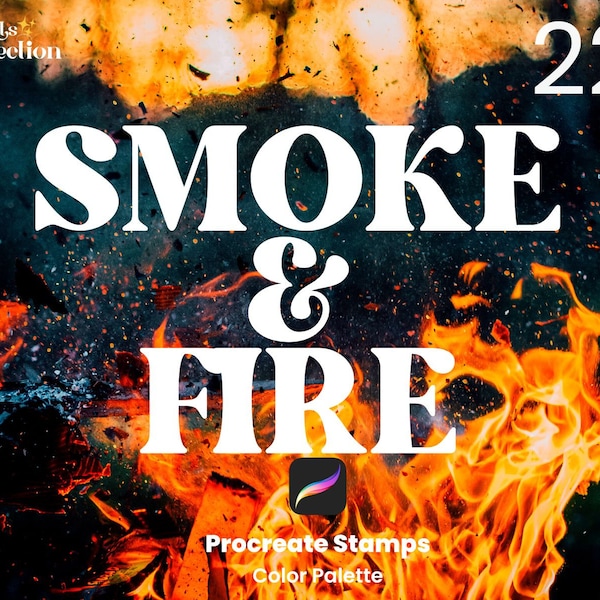 Smoke and Fire Procreate Brushes Set | Smoke Stamps | Fire Stamps | Smoke and Fire | Brushes Pack for Procreate 5 | Digital art