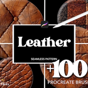 100+ Leather Texture Procreate Brushes: Seamless Pattern, Fabric Design