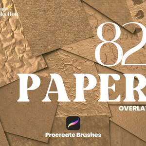 Conjunto de pincéis 82 Paper Canva Procreate, texturas de sobreposição, papel, Canva, aquarela, óleo, acrílico, vincado, butanês, lokta, pétalas de flores