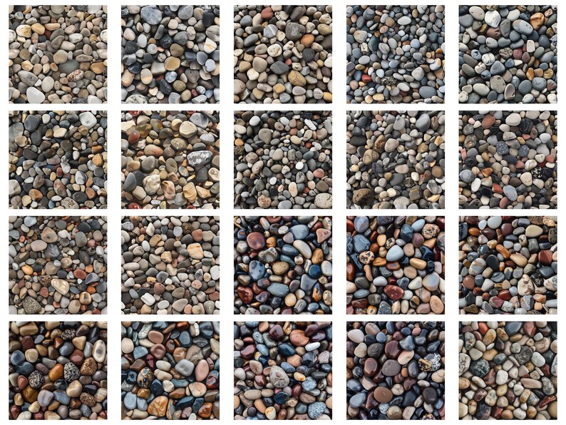 Rocks Beach Pebble Procreate Texture Brush & Photoshop PAT Pattern ...