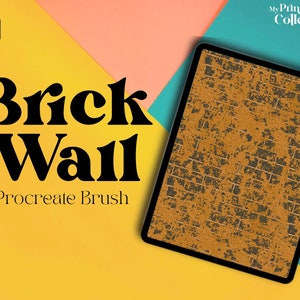 Brick Wall Procreate Single Brush, Seamless Wall Texture Pattern, Floor, Old Brick, Stone, Concrete, Interior Design Tool, Procreate Bundle