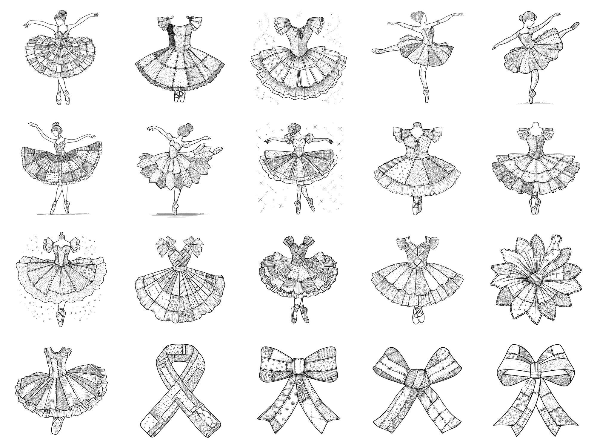 Balletcore Patchwork Photoshop Brushes & Procreate Stamps – 100 ...