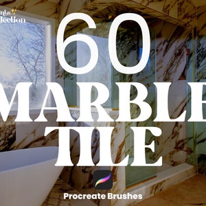Marble Tiles Procreate Set | 60 Seamless Brushes | Floor | Pavement | Roof | Liquid | Rock | Stone | Terrazzo | Background