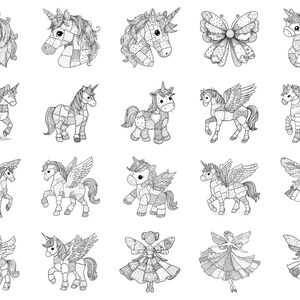 Sellos y pinceles de Photoshop para Procreate con diseños de criaturas fantásticas: más de 100 texturas de patchwork para edredones de moda, tatuajes, arte digital, imágenes prediseñadas, arte lineal y pinceles. imagen 3