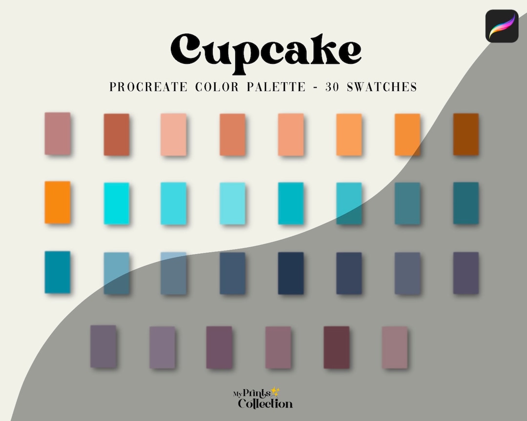 Cupcake Procreate Color Palette Swatches, Digital Color Download