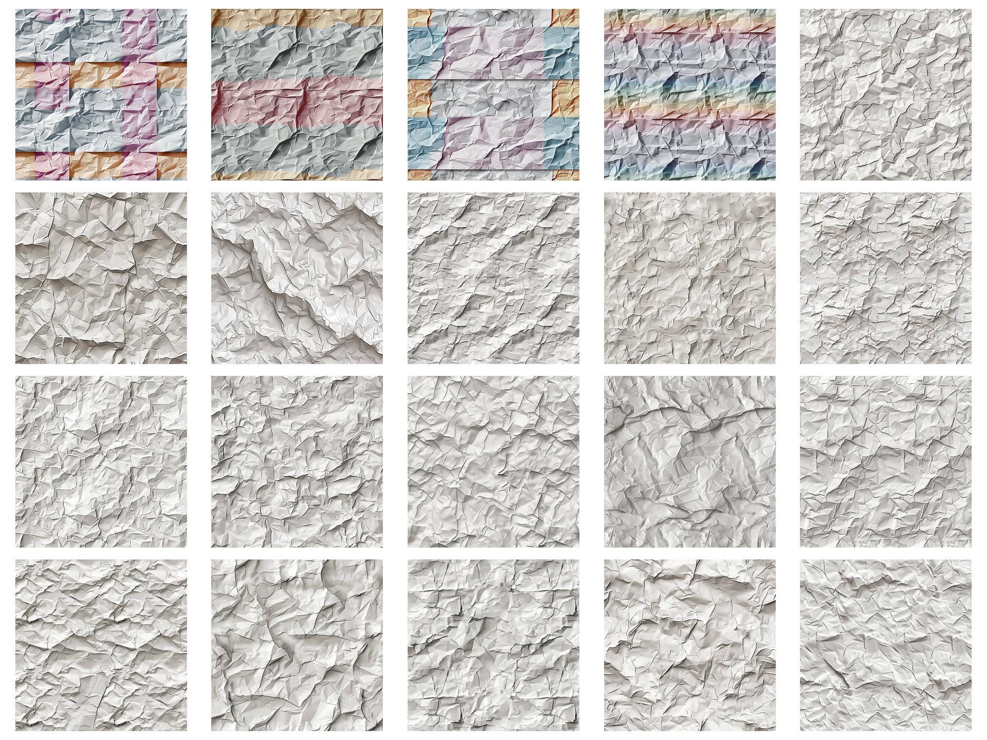 Wrinkled Paper Procreate Texture Brush & Photoshop PAT Pattern - 100 ...