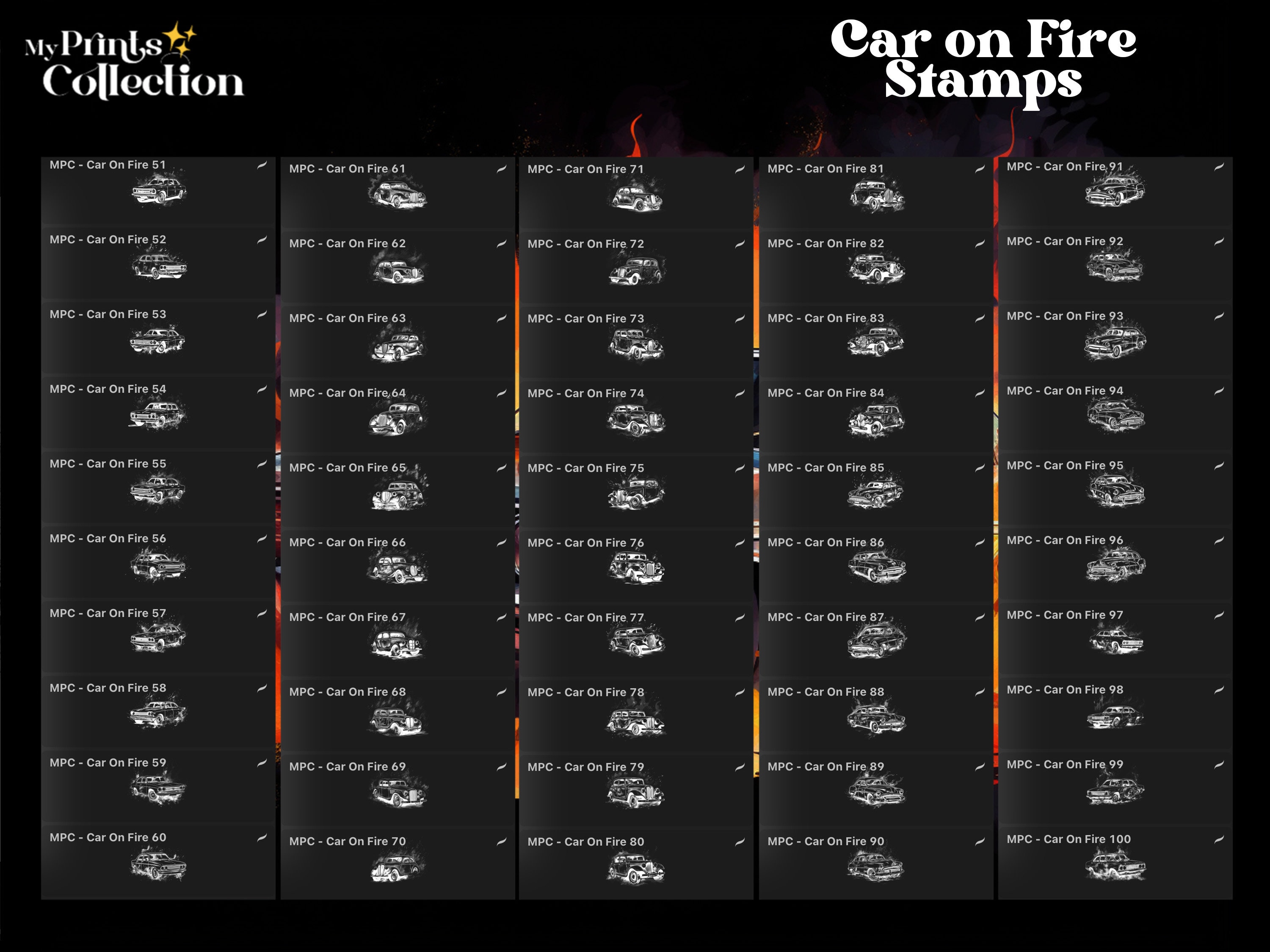100+ Procreate Car on Fire Stamps, Motor Road Transport Design Furniture  Objects, Digital Download, Digital Art Supply, Procreate Brush - Etsy