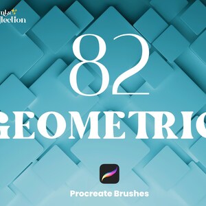82 幾何学的 Procreate ブラシ セット、シームレス パターン、幾何学的テクスチャ、レトロ、ビンテージ、ゼンタングル、iPad カラーリング、タトゥー デザイン