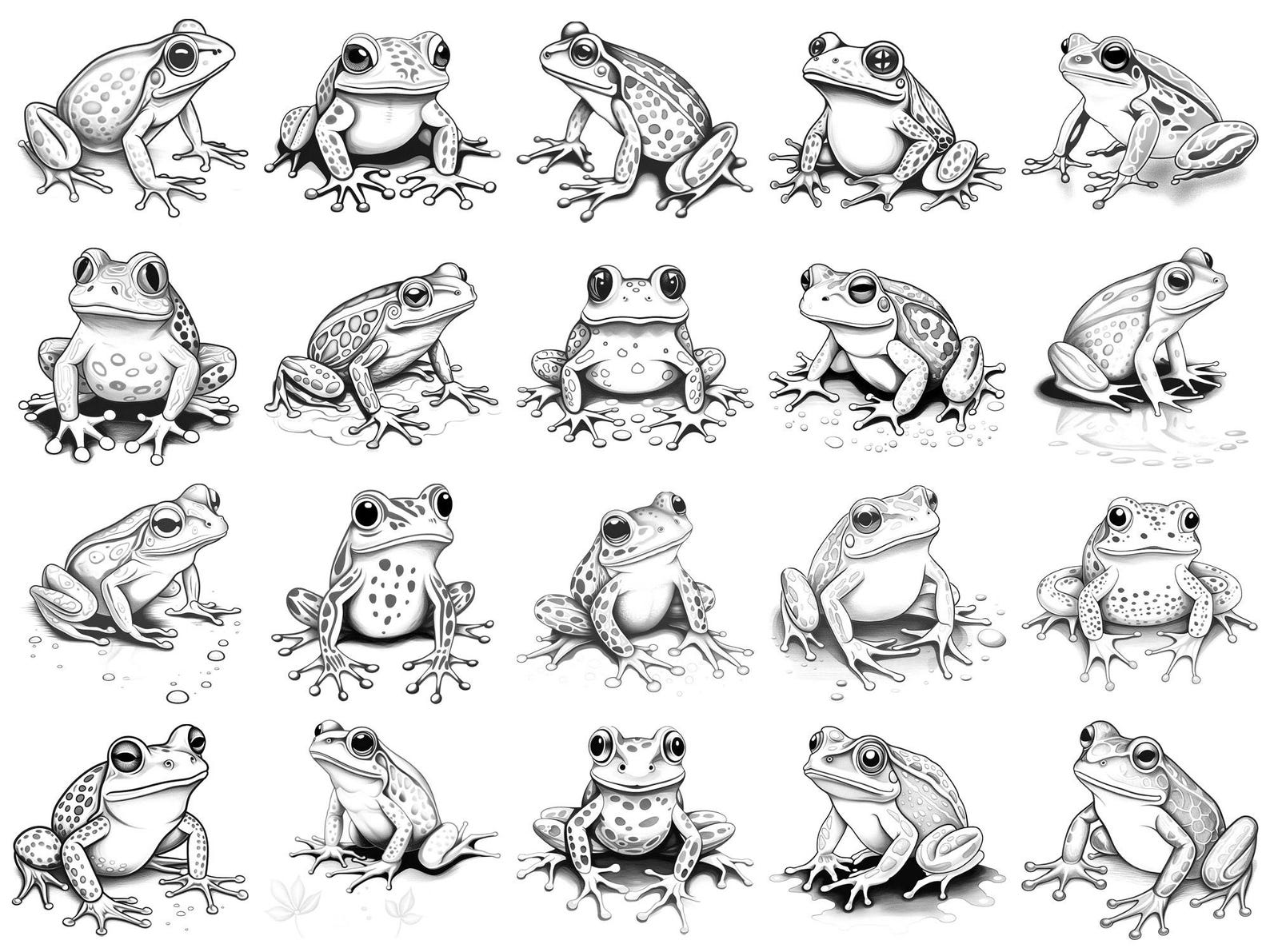 Frog Procreate Stamps & Photoshop Brushes – 100+ Realistic Animal Pet ...