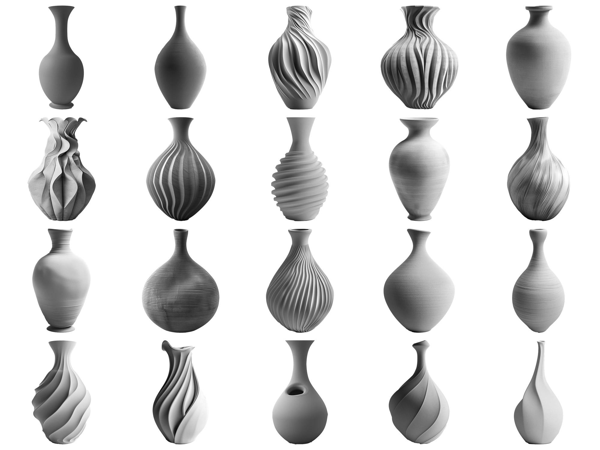 3D Vase Dual Color Procreate Stamp Brushes - 100+ Stamps Brushset for ...