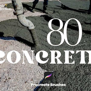 Concrete Procreate Set | 80 Seamless Brushes | Pavement | Wall| Floor Pattern | Rock | Cracked | Asphalt Road | Stone | Granite | Cobble