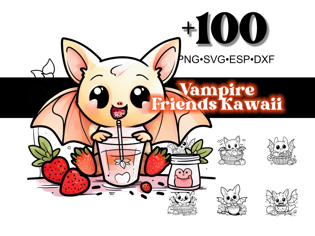 100+ Vampire Friends Kawaii Halloween Svg-png-eps-dxf Design, Cricut ...