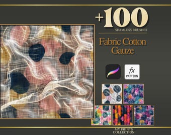 Pincel de textura para Procreate y patrón PAT para Photoshop: más de 100 pinceles de textura sin costuras, herramienta de diseño de textura digital