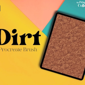 Ground Dirt Ground Procreate Enkelpensel, Sömlös Kantstruktur, Mönsterskapande, Procreate Penselpaket