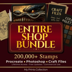 Fantasy Village Procreate Stamps & Photoshop Brushes – 100+ Place House ...