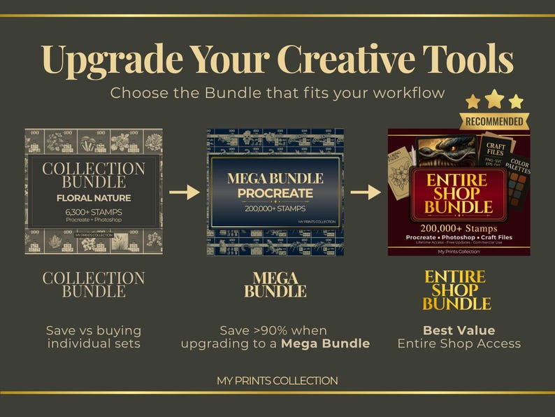 Lily Procreate Stamps & Photoshop Brushes – 100+ Flower Botanical ...
