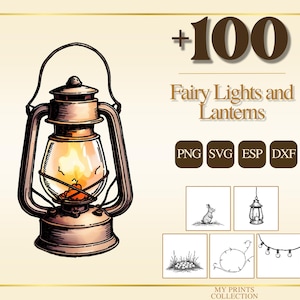 Lichterketten und Laternen als PNG-Cliparts, über 100 transparente Laternen- und Lichterketten-Motive zum Download, kommerzielle Nutzung im Fairycore-Format (SVG, EPS, DXF).