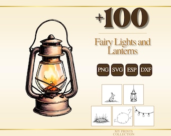 Fairy Lights and Lanterns PNG Clipart, 100+ Lantern & String Light Transparent Download, Fairycore Commercial Use SVG EPS Dxf