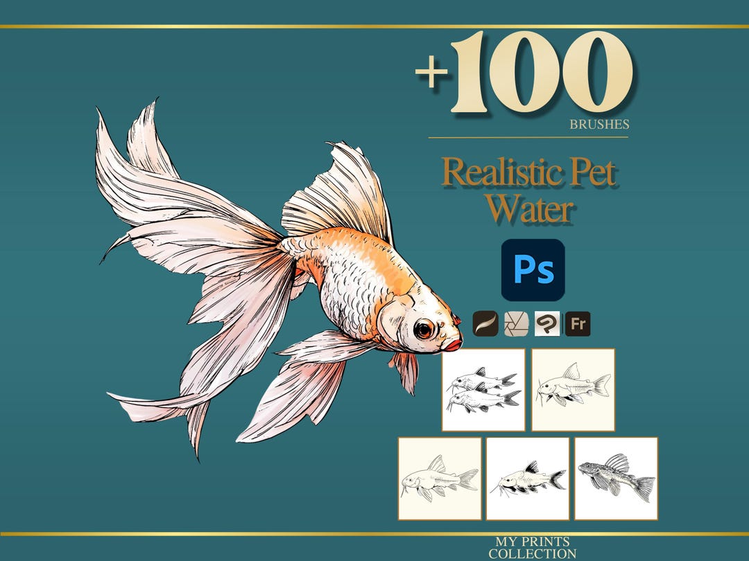 Ocean Pet Realistic Photoshop Brushes & Procreate Stamps – 100+ Tattoo ...