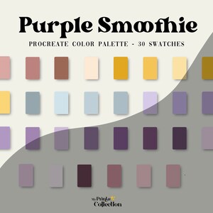 Purple Smoothie Procreate Color Palette, 30-color Swatch Set for Ipad ...