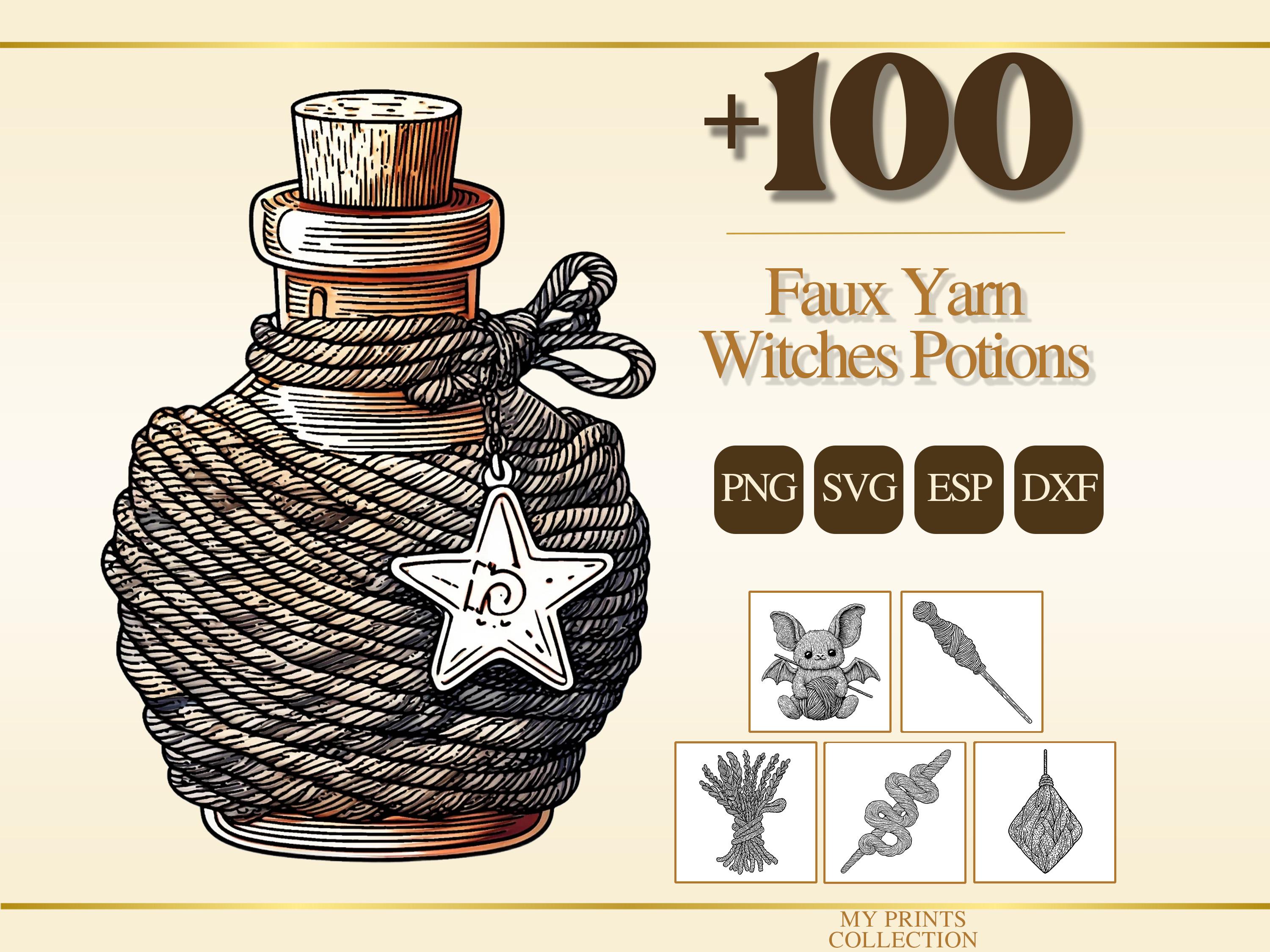 Faux Yarn Witches Potions PNG Bundle – 100+ Cricut & Silhouette Files ...