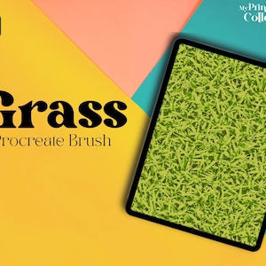Procreate Grass Single Brush, Landscape, Nature, Grass, Leaves, Foliage, Botanical, Digital Art