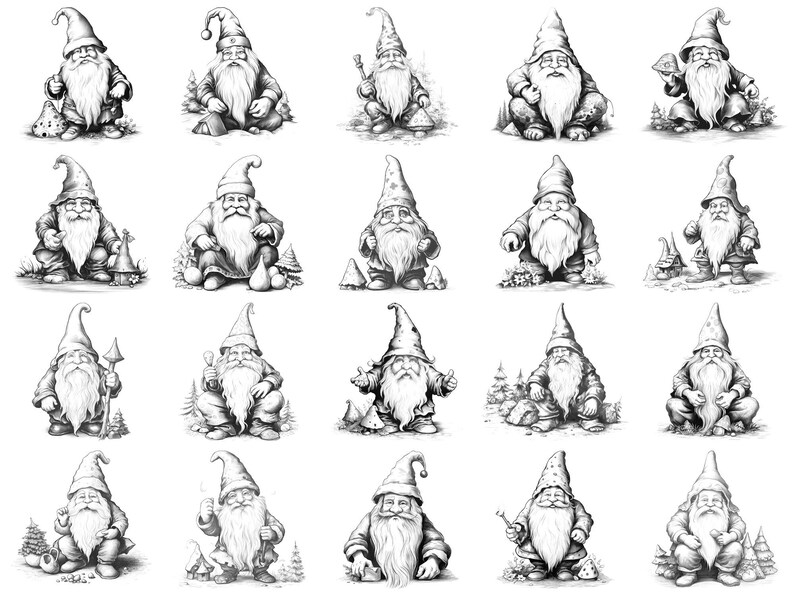 Village Gnome Photoshop Brushes & Procreate Stamps – 100+ Fantasy ...