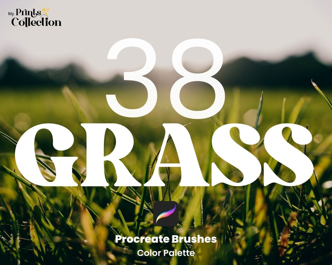 Grass Procreate Brush Set | 38 Seamless Pattern Brushes | Foliage ...