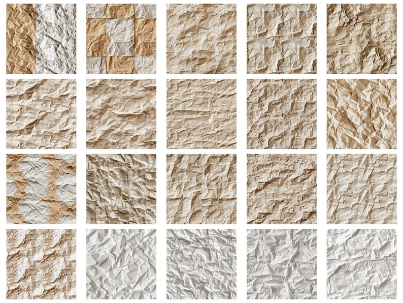 Wrinkled Paper Photoshop PAT Pattern & Procreate Texture Brush, 100 ...