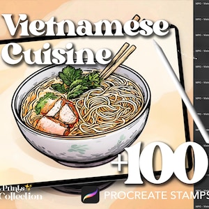 Vietnamese Cuisine Procreate Stamps: Food Art Brushes (Digital Download)