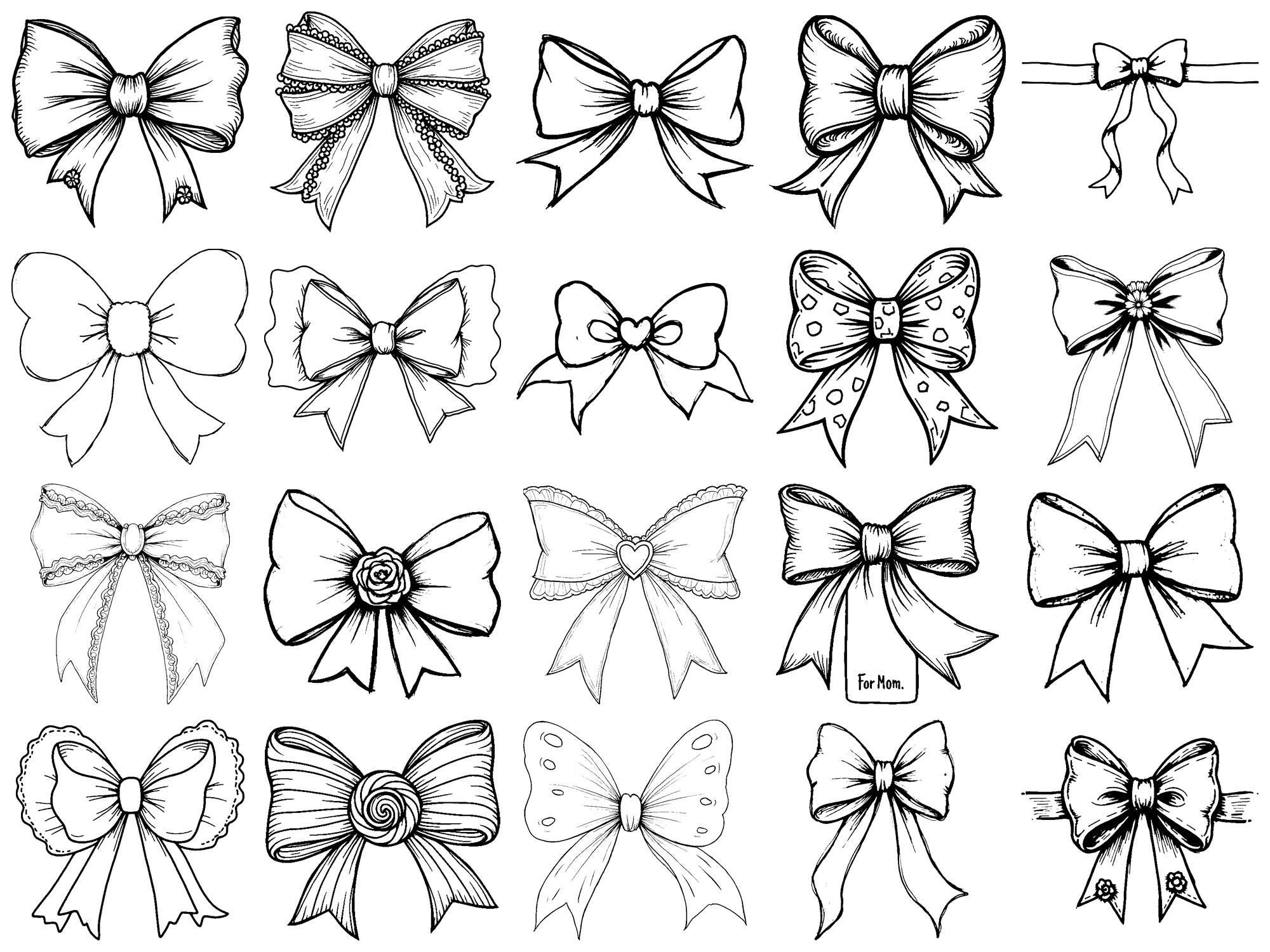 Coquette Bow Mother Photoshop Brushes & Procreate Stamps – 100+ Bold ...