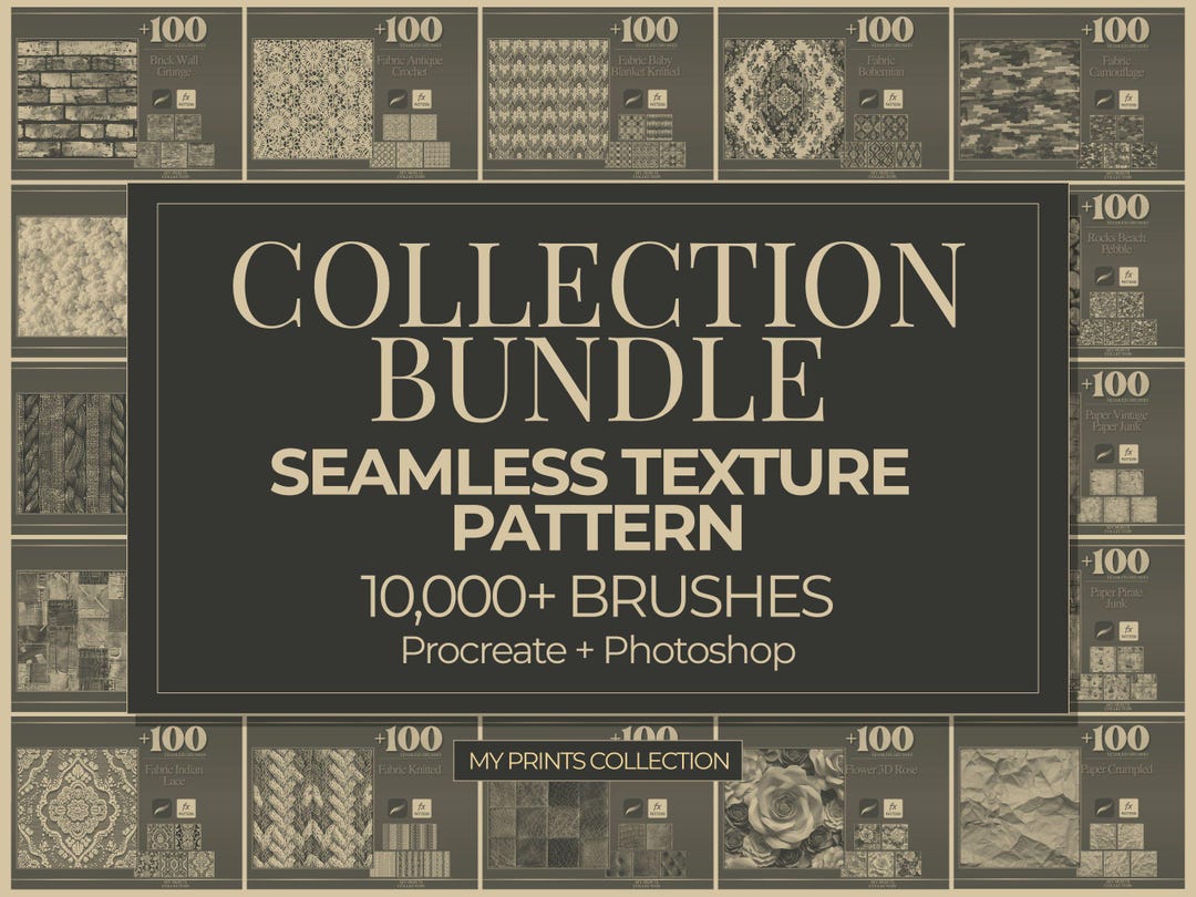 10,000+ Seamless Texture Procreate Brushes & Photoshop PAT Patterns ...