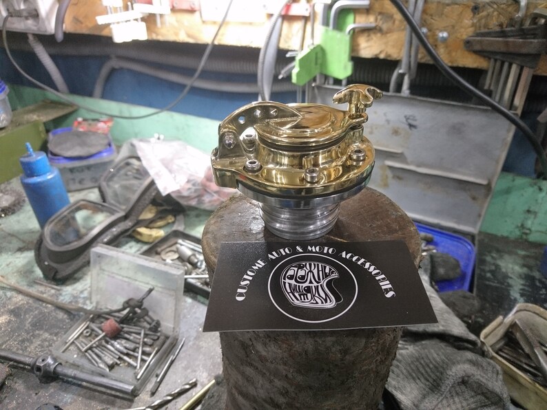 Custom HandMade Gas tank cap cover Harley Davidson Bobber Etsy