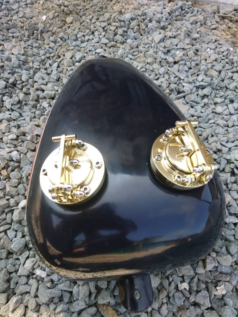 Custom Handmade Gas Tank Cap Cover Old Harley Davidson Bobber Etsy