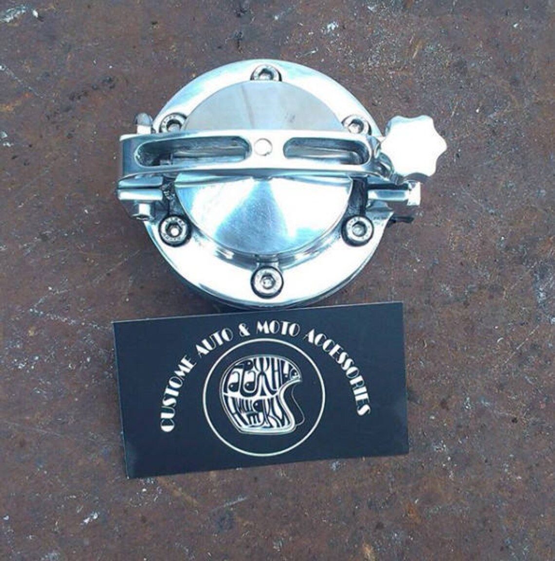 Custom Gas tank caps Al cover Harley Davidson Bobber Etsy