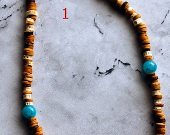 Wooden bead necklace