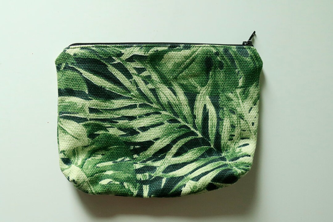 Printed Cotton Canvas Cosmetic Bag With Lining. Etsy