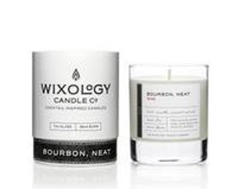 Bourbon, Neat Candle (7 oz. Bourbon Rocks Glass) Bourbon Gifts for Men / Gift for Him