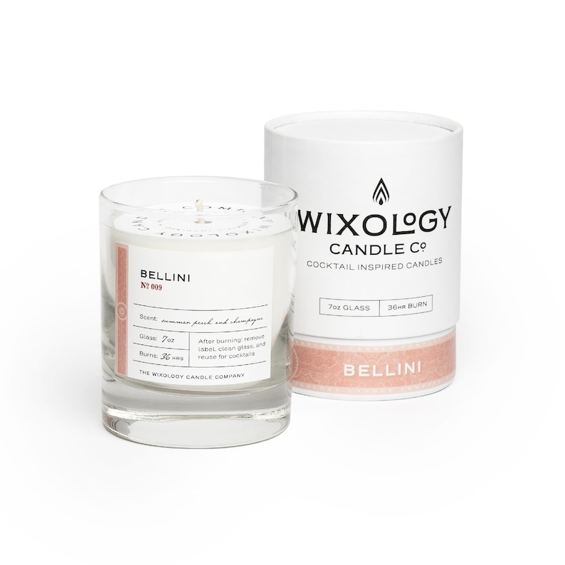 7 oz. glass Mother/'s Day Gift Gift for Her Bellini Candle