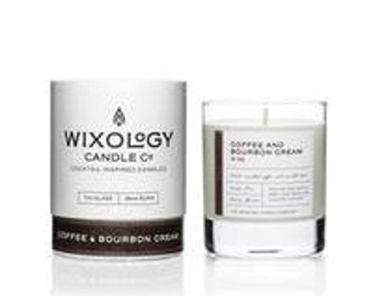 Vela de crema de café y bourbon, vaso de 7 oz, vertida a mano