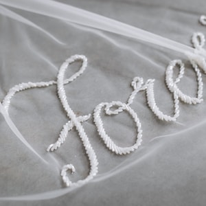 Wedding Veil With Letters, Initials, Date, Monogram. Your Favorite Phrases. Forever And Always Veil.